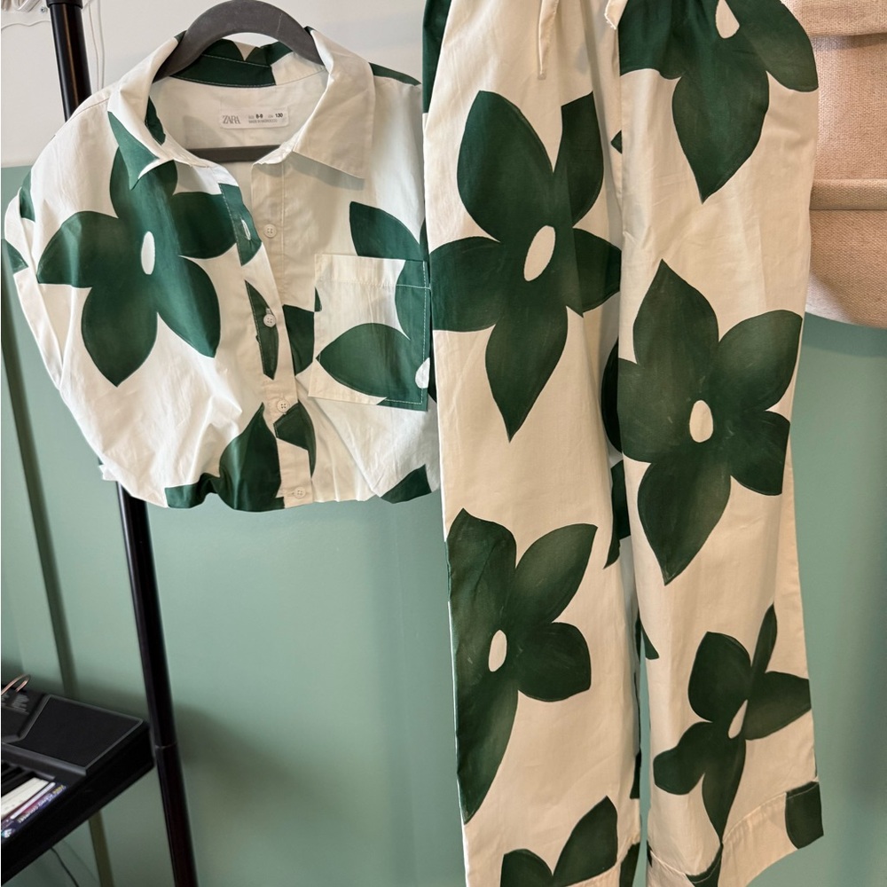 Zara Green Floral girls set